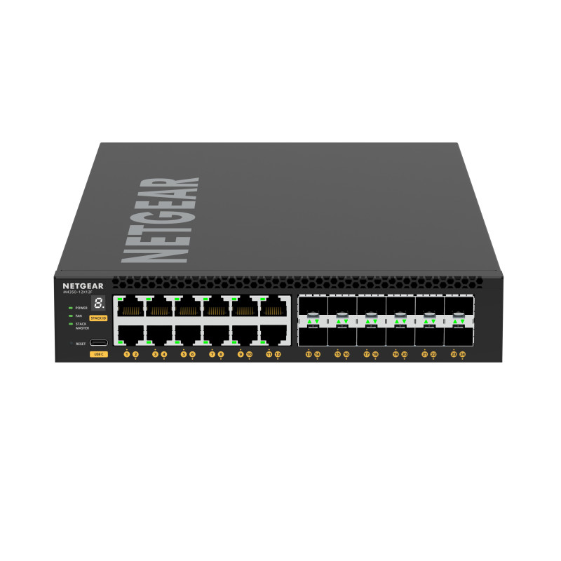 NETGEAR M4350-12X12F Gestito L3 10G Ethernet (100/1000/10000) 1U Nero