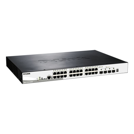 D-Link DGS-1510-28XMP Gestito L2/L3 Gigabit Ethernet (10/100/1000) Supporto Power over Ethernet (PoE) Nero, Grigio