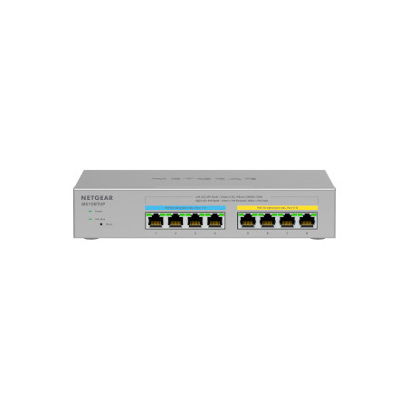 NETGEAR MS108TUP Non gestito L2 2.5G Ethernet (100/1000/2500) Supporto Power over Ethernet (PoE) Grigio