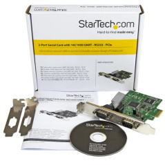 StarTech.com Scheda Seriale PCI Express da 2 porte DB9 con UART 16C1050 - RS232