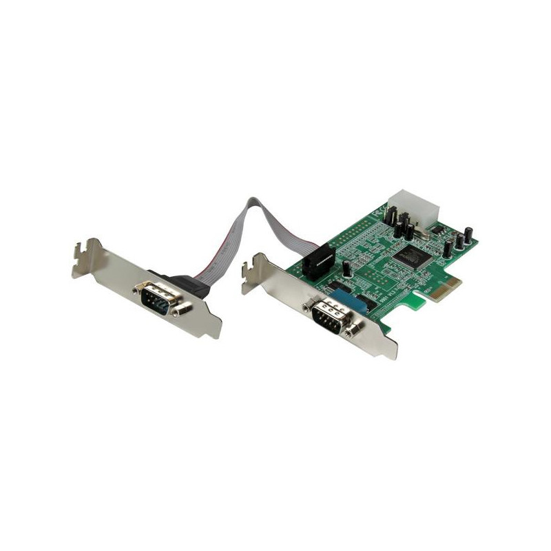 StarTech.com Scheda PCI Express seriale nativa basso profilo a 2 porte RS-232 con 16550 UART