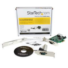 StarTech.com Scheda PCI Express seriale nativa basso profilo a 2 porte RS-232 con 16550 UART