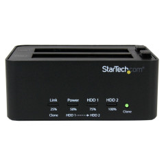 StarTech.com Dock duplicatore USB 3.0 a HD - Duplicatore di dischi rigidi/HDD indipendente Clonatore ed Eraser