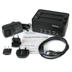 StarTech.com Dock duplicatore USB 3.0 a HD - Duplicatore di dischi rigidi HDD indipendente Clonatore ed Eraser