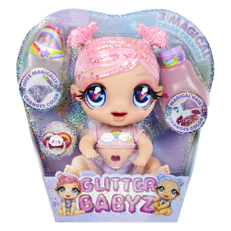 Glitter Babyz Doll Series 2- Dreamia Stardust (Pink/Rainbow)