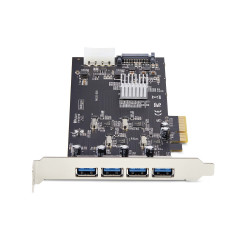 StarTech.com Scheda PCIe USB a 4 porte, USB 3.2 5Gbps, scheda di espansione PCI Express con 4 controller USB indipendenti, 4