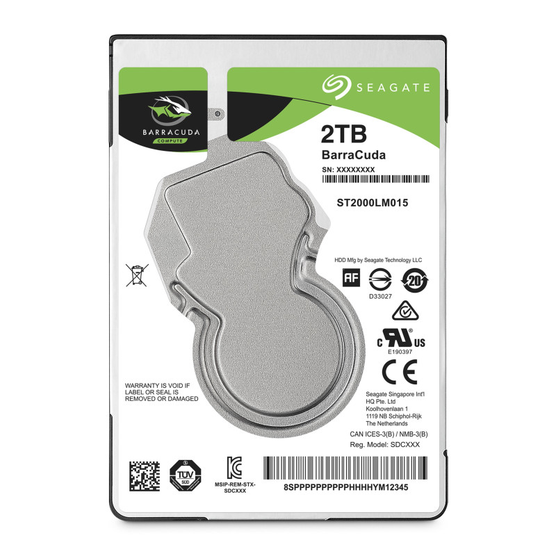 Seagate Barracuda 2.5" disco rigido interno 2 TB 5400 Giri/min 128 MB 2.5" Serial ATA III