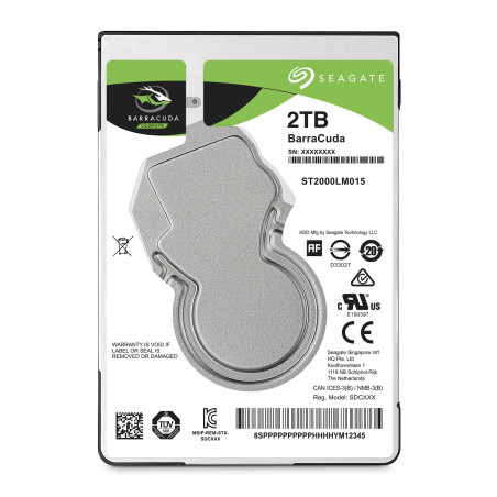 Seagate Barracuda 2.5" disco rigido interno 2 TB 5400 Giri min 128 MB 2.5" Serial ATA III