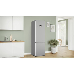 Bosch Serie 4 KGN397LDF Frigorifero combinato da libera installazione 203 x 60 cm Metal look Classe D