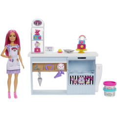 Barbie Pasticceria - Playset con Bambola e Postazione da Pasticceria - Bambola da 30 cm - Oltre 20 Accessori per Dolci - Regalo