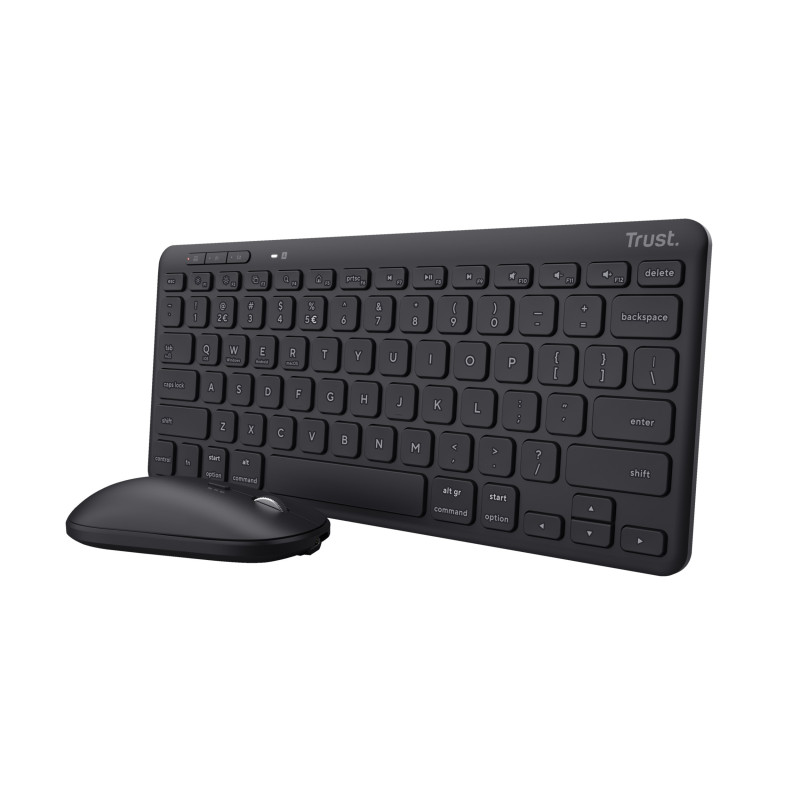 Trust Lyra tastiera Mouse incluso Ufficio RF senza fili + Bluetooth QWERTY Italiano Nero