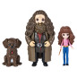 Wizarding World Set Amicizia Hermione e Rubeus Hagrid con Thor, bambole articolate 7.5cm