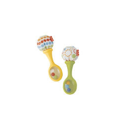 Fisher-Price Little People Maracas Baby Scoperte, 2 Coloratissime Maracas da Afferrare, Scuotere e Suonare, Giocattolo per