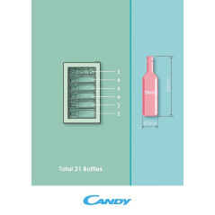 Candy CWC 021 M NF Cantinetta vino con compressore Libera installazione Nero 21 bottiglia bottiglie