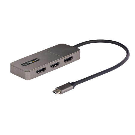 StarTech.com Adattatore USB-C HDMI a 3 Porte - MST Hub USB C a HDMI 4K 60Hz - Convertitore da USB Type-C a Multi Monitor HDMI