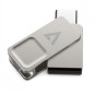 V7 VF3128GTC unità flash USB 128 GB USB Type-A / USB Type-C 3.2 Gen 1 (3.1 Gen 1) Argento