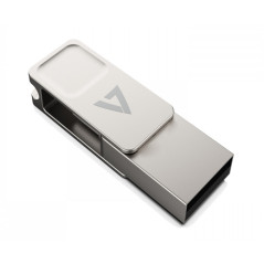 V7 VF3128GTC unità flash USB 128 GB USB Type-A   USB Type-C 3.2 Gen 1 (3.1 Gen 1) Argento