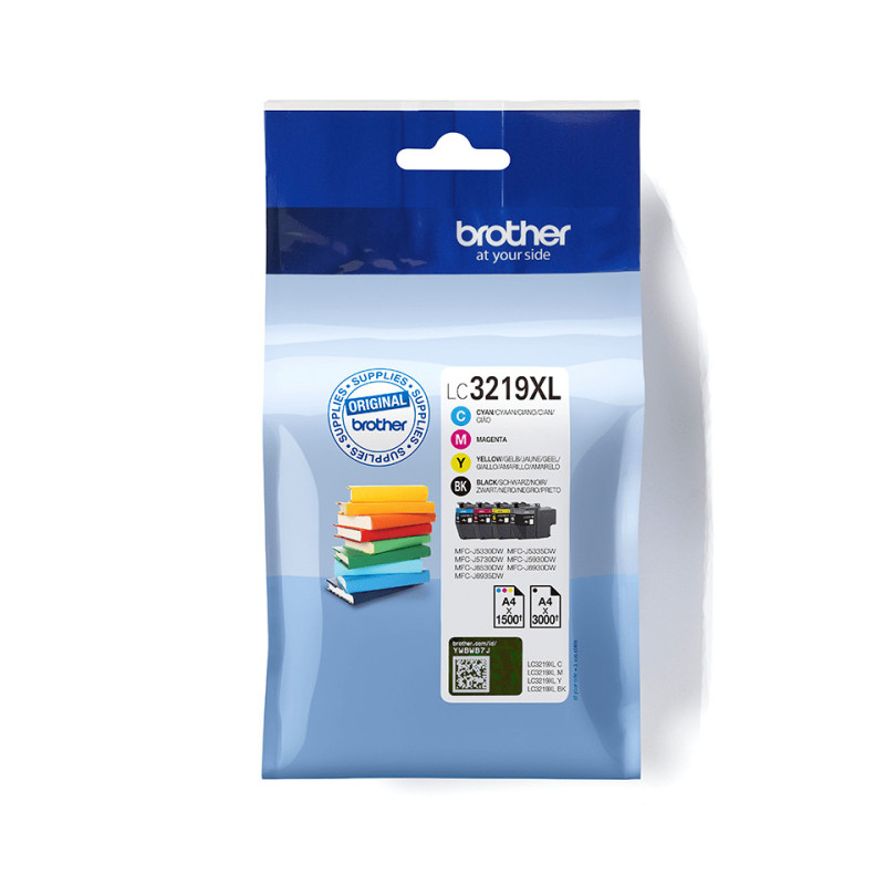 Brother LC3219XLVAL cartuccia toner 4 pz Originale Nero, Ciano, Magenta, Giallo