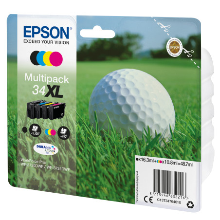 Epson Golf ball Multipack 4-colours 34XL DURABrite Ultra Ink