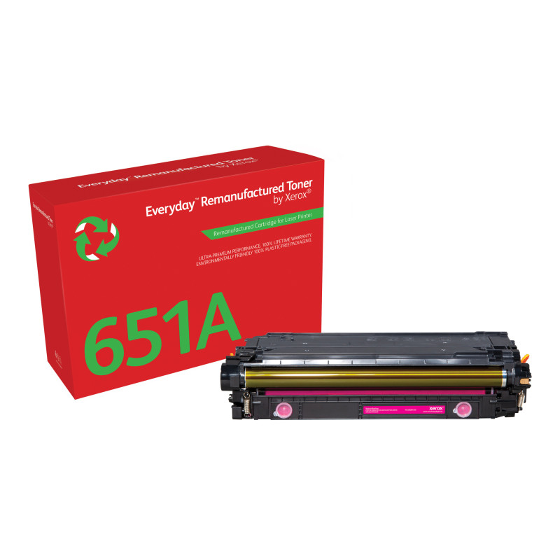 Everyday Toner rigenerato ™ di Xerox Magenta compatibile con HP 651A 650A 307A (CE343A/CE273A/CE743A), Capacità standard