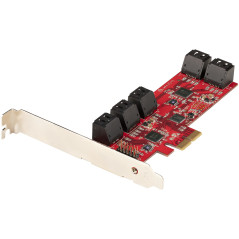 StarTech.com Scheda PCIe SATA - Scheda di Espansione PCIe SATA a 10 porte - 6 Gbps - Staffa a Profilo Basso Alto - 10