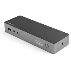 StarTech.com Docking station USB-C e USB-A - Docking station universale per portatili, doppio 4K DP e HDMI, 100W PD,