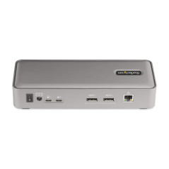 StarTech.com KVM Docking Station USB-C per due laptop, docking station DisplayPort a doppio monitor 4K 60 Hz, hub USB a 5