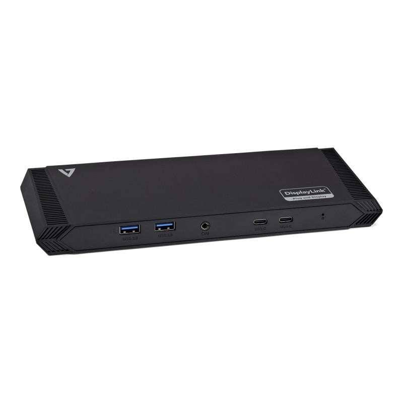 V7 DOCKUSBC replicatore di porte e docking station per laptop USB 3.2 Gen 1 (3.1 Gen 1) Type-A Nero