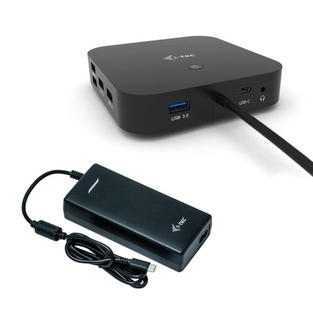 i-tec USB-C Dual Display Docking Station with Power Delivery 100 W + Universal Charger 100 W