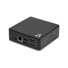 V7 Docking station USB-C universale con due porte HDMI, jack audio combinato da 3,5 mm, Gigabit Ethernet, 3 x porte USB 3.1 ed