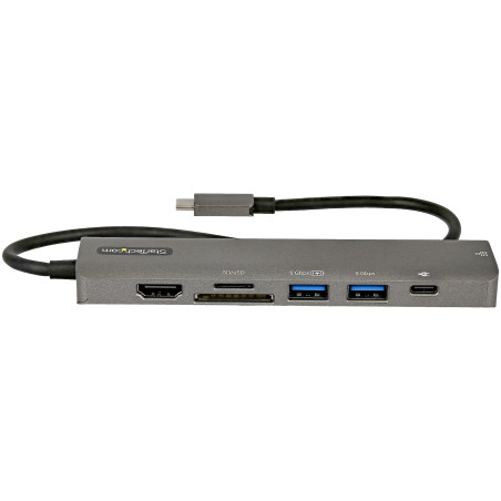 StarTech.com Adattatore multiporta USB C - Da USB-C a HDMI 2.0 4K 60Hz, 100W Power Delivery Pass-through, slot SD/MicroSD, Hub