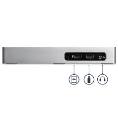 StarTech.com Docking Station USB 3.0 - Laptop Dock per doppio monitor con HDMI e DVI VGA Video - Hub a 6 porte USB 3.1 Gen 1