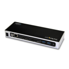 StarTech.com Dock USB-C e USB-A - Dock doppio monitor DisplayPort + HDMI 4K 60Hz - Docking station ibrida USB 3.0 per laptop