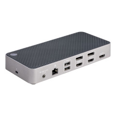 StarTech.com Docking station USB-C per Tre Monitor - Dock USB C Triplo HDMI DP 4K - Hub USB a 5 Porte - GbE - PD 100W - Docking