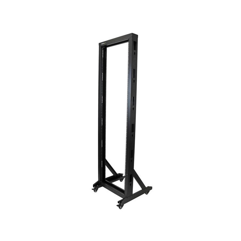 StarTech.com Server Rack a 2 Montanti 42U Open Frame, Armadio Rack di Rete 19" con Ruote, Rack Server 19 Pollici a Telaio