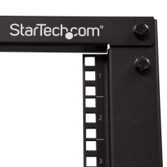 StarTech.com Server Rack a 4 Montanti 8U Open Frame, Armadio Rack di Rete 19" con Ruote, piedini di livellamento o montaggio a