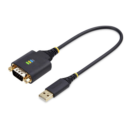 StarTech.com Cavo Adattatore USB a Seriale da 30 cm, Convertitore da USB-A a DB9 RS232 COM Retention con Dadi e Viti