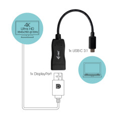 i-tec USB-C Display Port Adapter 4K/60 Hz