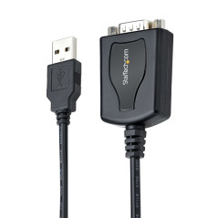 StarTech.com 1P3FPC-USB-SERIAL adattatore per inversione del genere dei cavi DB-9 USB Type-A (4 pin) USB 2.0 Nero