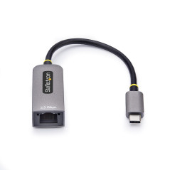 StarTech.com Adattatore Ethernet USB C, Convertitore di Rete NIC NBASE-T 2.5 1GbE da USB Type-C 3.0 a RJ45. Compatibile