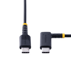 StarTech.com Cavo di Ricarica USB-C a 90° da 15cm - Cavetto di Ricarica Veloce USB Tipo-C per uso intensivo - Cavo Dati USB 2.0