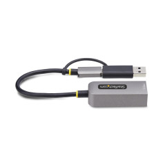 StarTech.com Adattatore Ethernet USB C, Convertitore di Rete NIC NBASE-T 2.5 1GbE da USB Type-C 3.0 a RJ45 con Adattatore USB-A