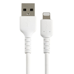 StarTech.com Cavo da USB-A a Lightning da 30cm bianco - Robusto e resistente cavo di alimentazione sincronizzazione in fibra