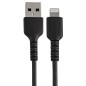 StarTech.com Cavo da USB-A a Lightning da 30cm nero - Robusto e resistente cavo di alimentazione/sincronizzazione in fibra