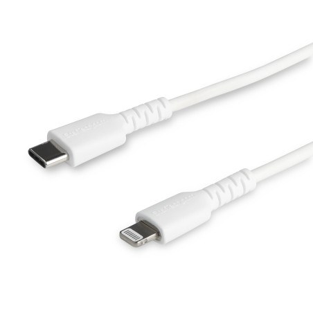 StarTech.com Cavo durevole da USB-C a Lightning da 1m bianco - Cavo di alimentazione sincronizzazione in Fibra aramidica