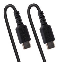 StarTech.com Cavo USB C Ricarica Veloce da 1m Cavetto USB tipo C 2.0 Spiralato di Alimentazione e Sincronizzazione Resistente