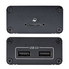 StarTech.com Extender USB 3.0 a 2 Porte su Fibra Multimodale OM3 - LC LC - Hub 2x USB-A 5Gbps - Resistente Estensore USB su