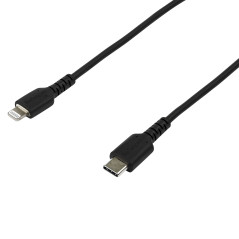 StarTech.com Cavo durevole da USB-C a Lightning da 2m nero - Cavo di alimentazione sincronizzazione in Fibra aramidica robusta