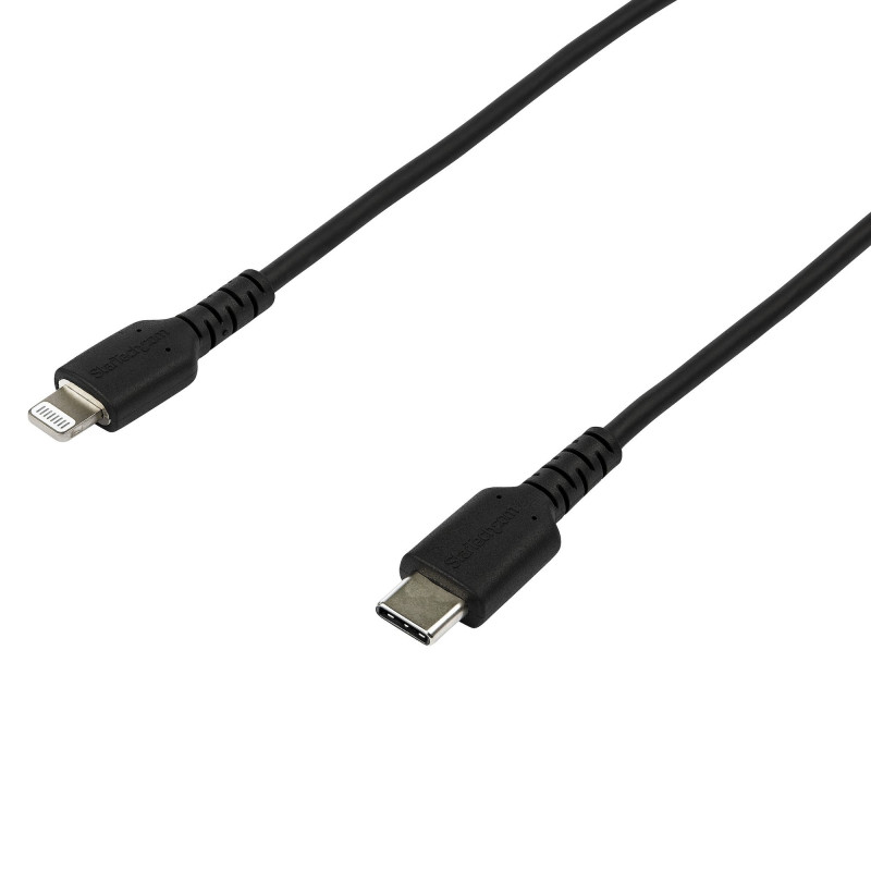 StarTech.com Cavo durevole da USB-C a Lightning da 2m nero - Cavo di alimentazione/sincronizzazione in Fibra aramidica robusta