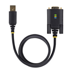 StarTech.com Cavo adattatore seriale da USB a Null Modem, ritenzione COM, FTDI, USB-A a DB9 RS232, viti dadi DB9